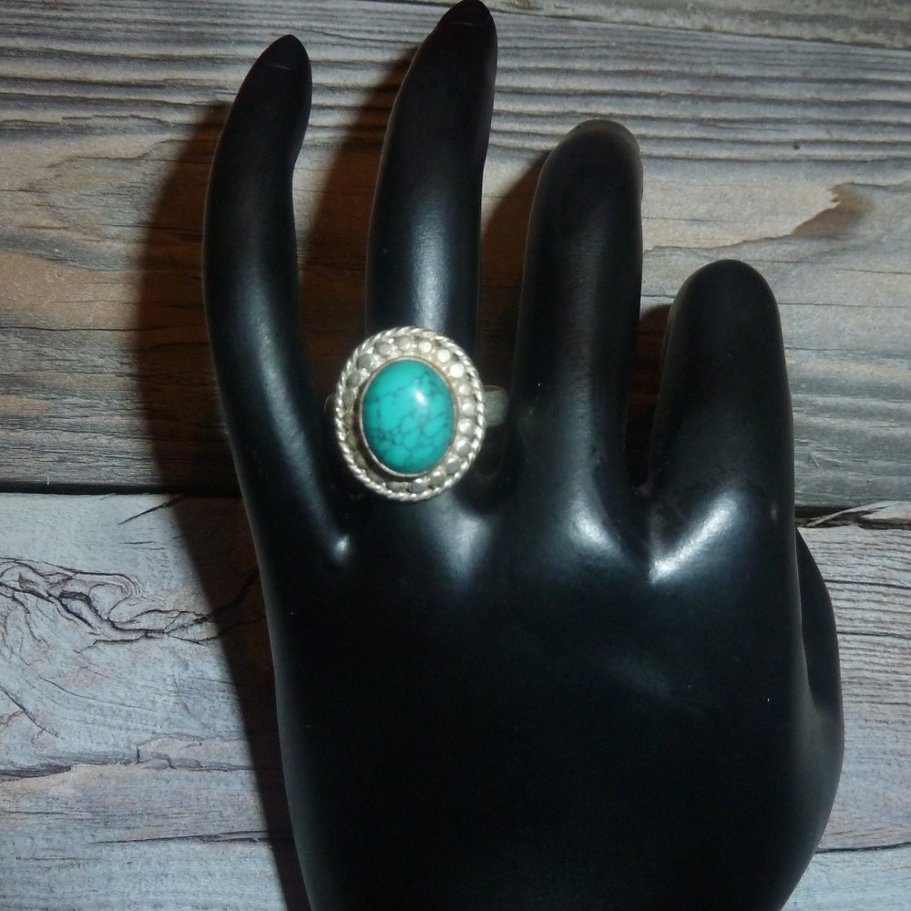 Women's Ring 925 Silver Plated Santa Rosa 6.75